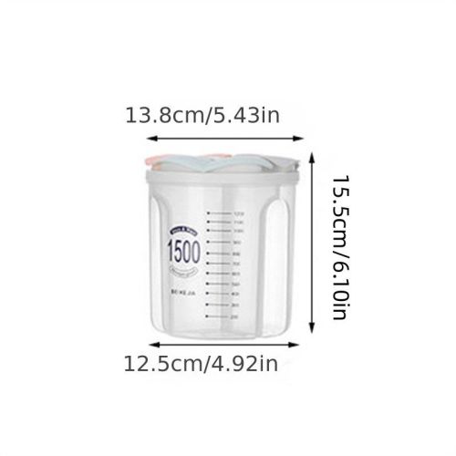 1 Pc Food Storage Box; Sealed Storage Container BPA Free Plastic Cereal Dispenser; Large Kitchen Storage Container With Lid And Compartment For Cereal